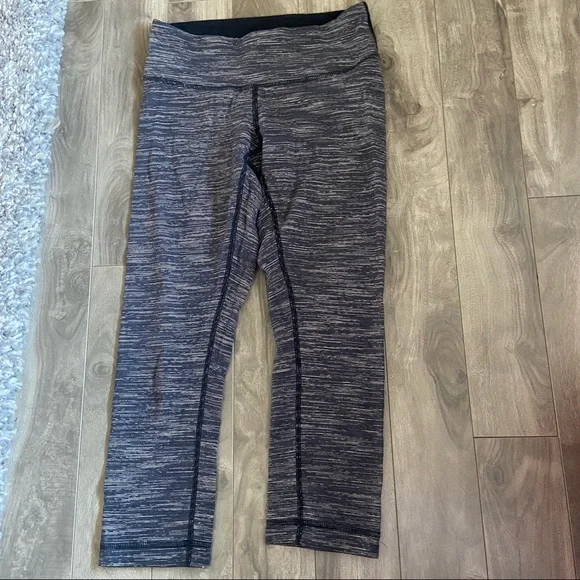 Lululemon Wunder Under Heathered Crop Leggings - Picture 7 of 9